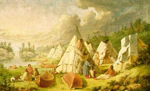  Indian encampment on Lake Huron